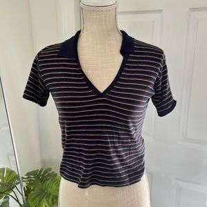 Brandy Cropped Collared Shirt